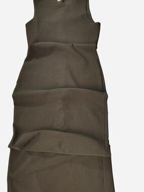 Sleek Sleeveless Bodycon Dress - Dark Olive